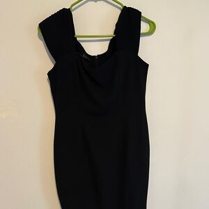 Mariana Elegant Black Sleeveless Mini Dress